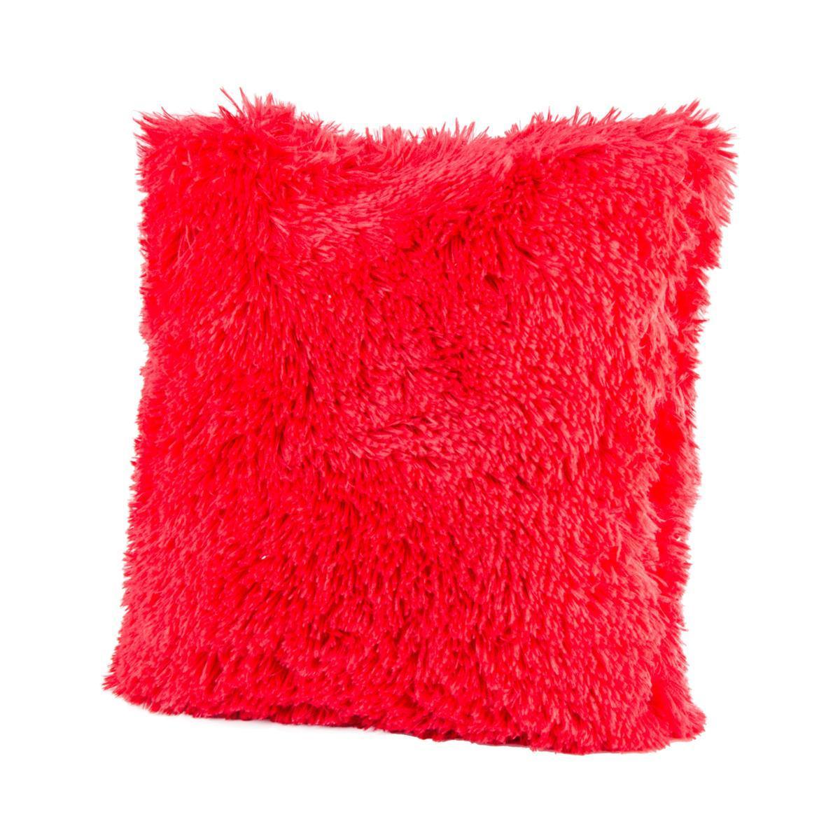 Coussin Shaggy - Rouge