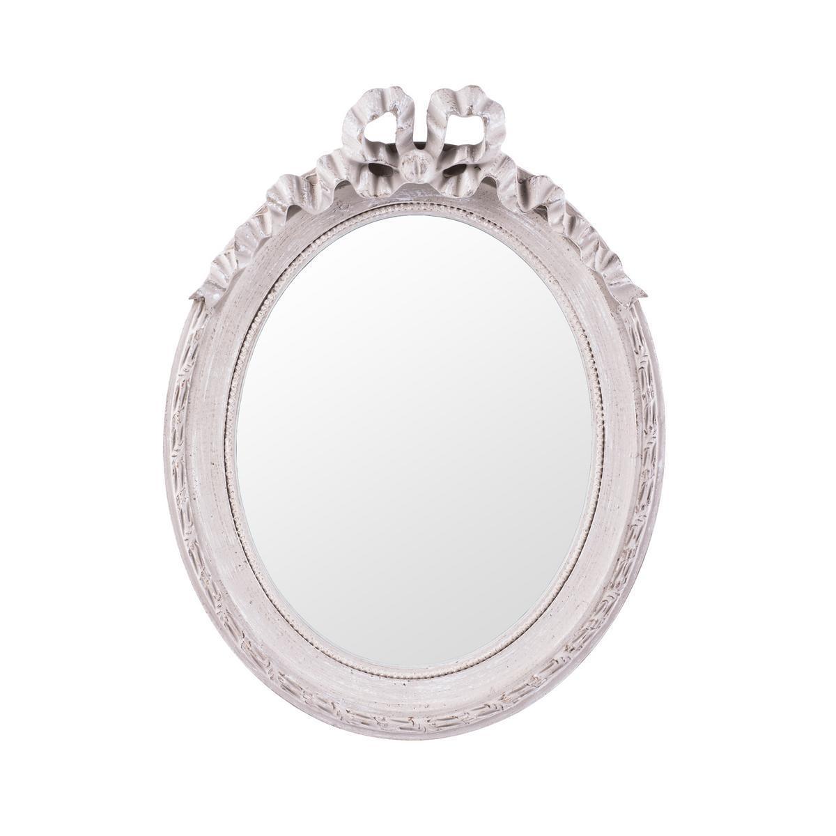 Miroir ruban - Paulownia, polyrésine et verre - 26 x 34 cm - Marron