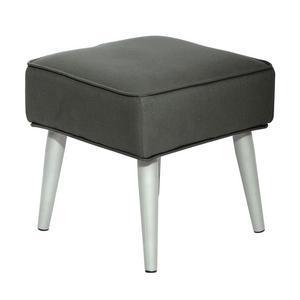 Tabouret scandinave - Pin et polyester - 35 x 35 x H 35 cm - Gris