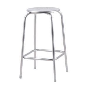 Tabouret haut - Acier - 30 x 30 x H 60 cm - Blanc ou gris