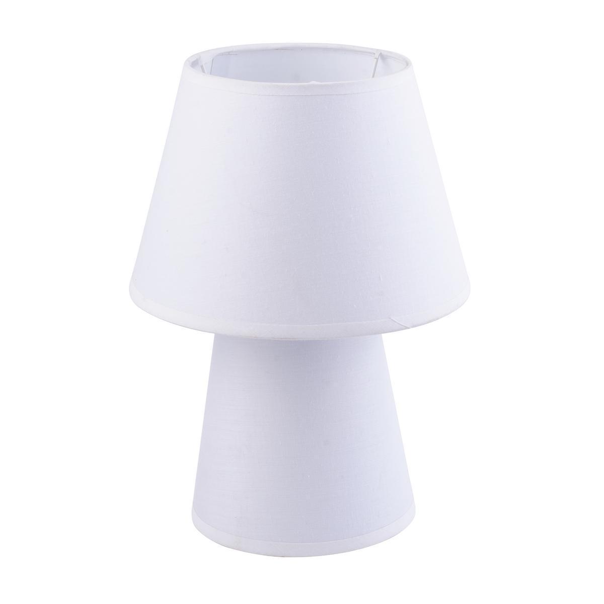 Lampe à poser - Métal et polyester - 22 x H 31 cm - Différents coloris