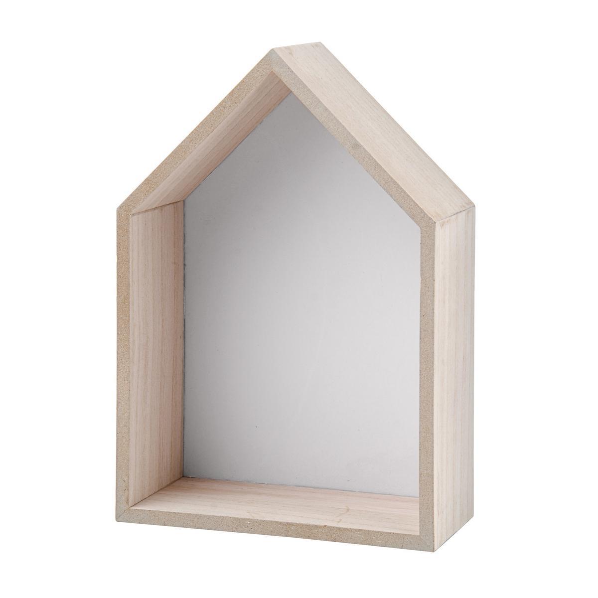 Maison déco étagère - MDF - 24 x 9 x H 35 cm - Gris