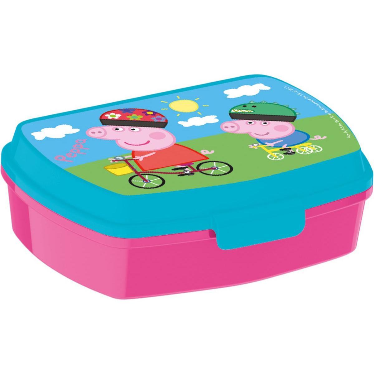 Lunchbox Peppa Pig - Polypropylène - 18 x 13,5 x H 5,5 cm - Multicolore