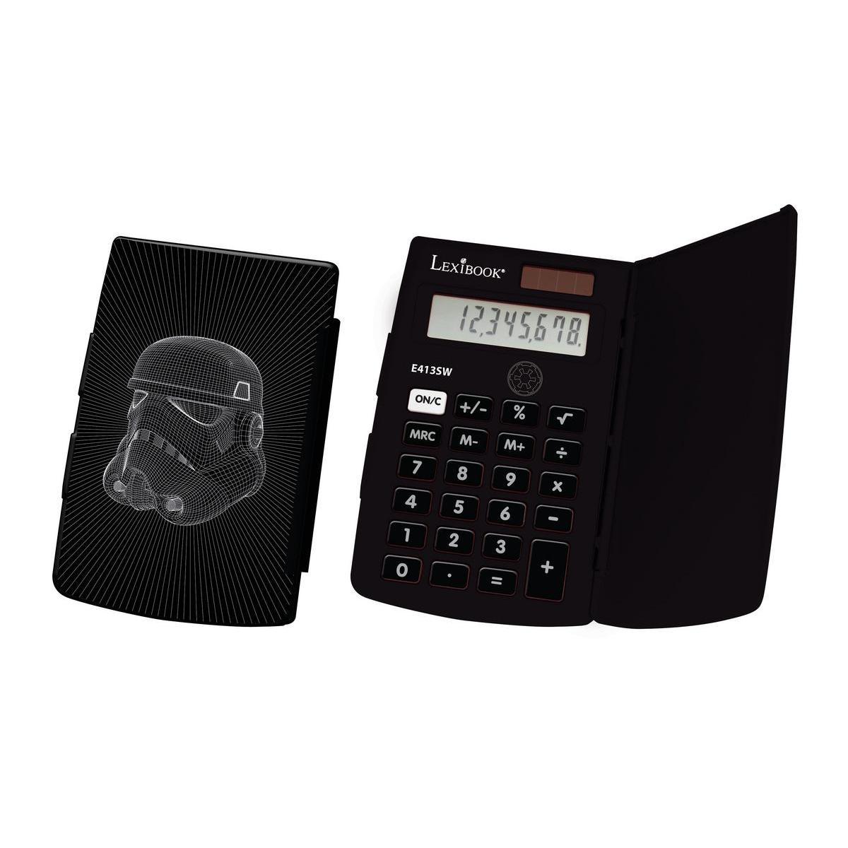 Calculatrice de poche Star Wars - Plastique - 7,5 x 1 x H 12 cm - Noir