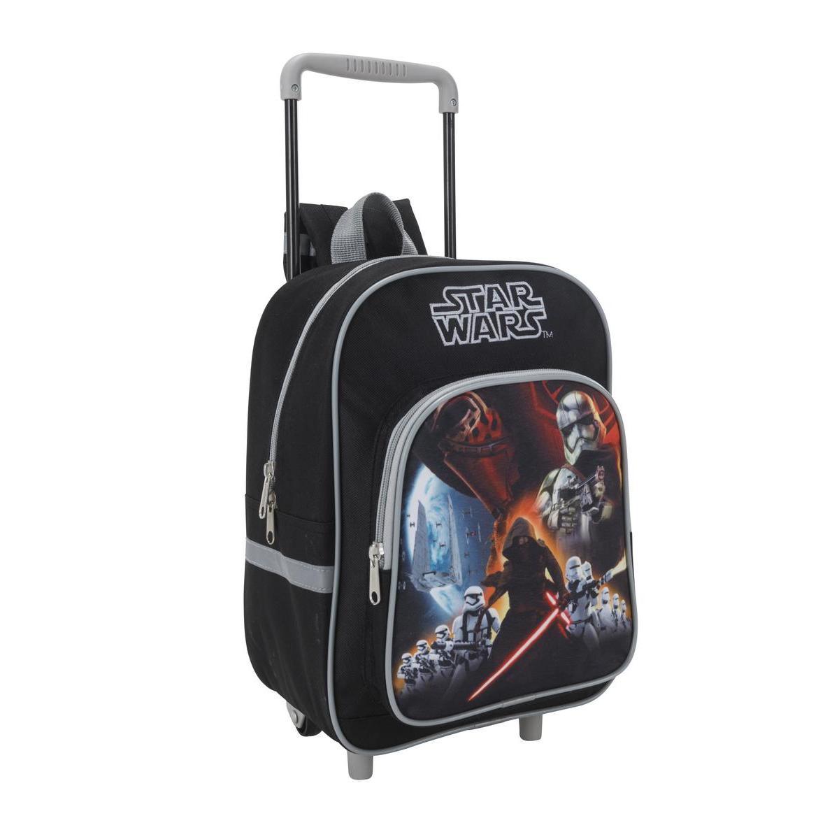 Cartable à roulettes Star Wars - Polyester - 30,5 x 12 x H 41 cm - Multicolore