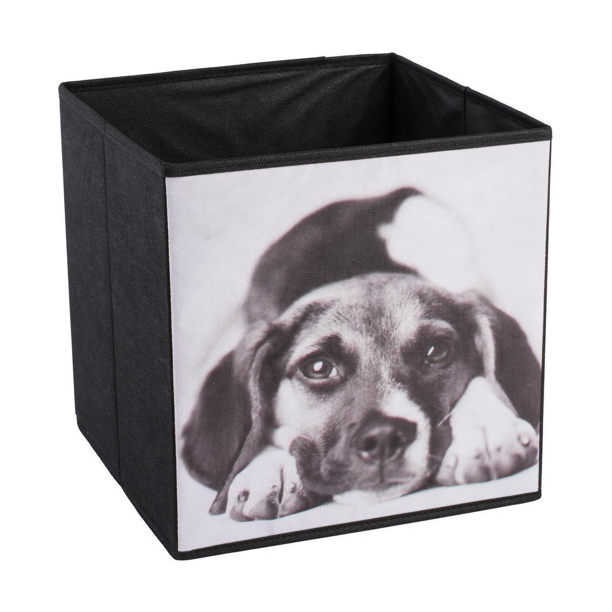 Cube de rangement animaux - Polyester - 28 x 28 x H 28 cm - Différents modèles