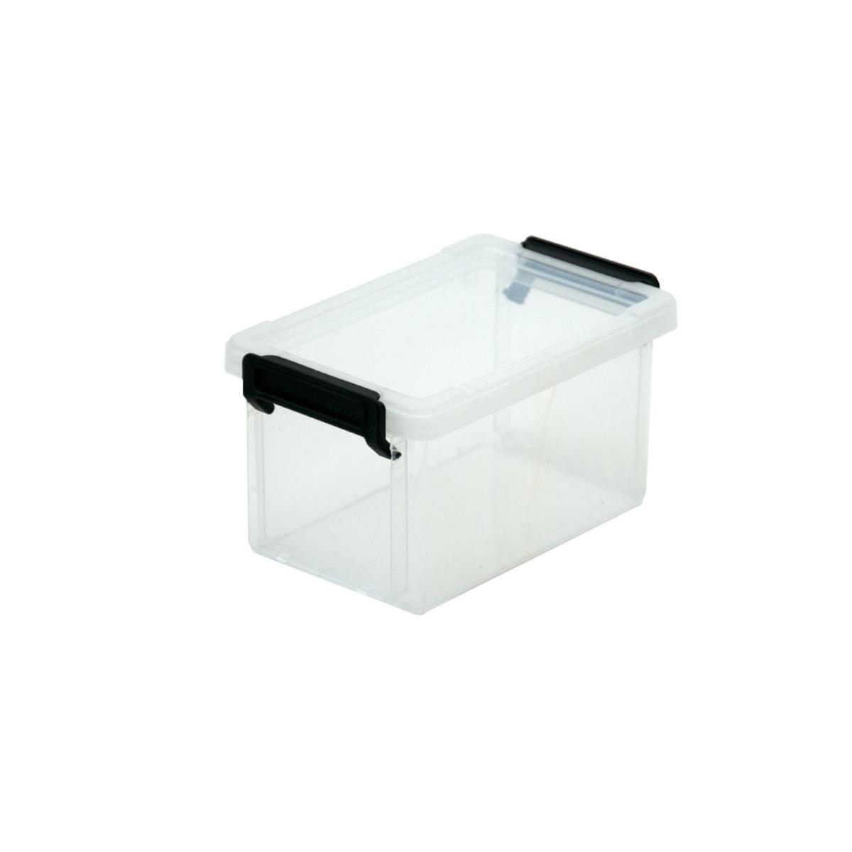 Boîte de rangement - Plastique - 21,5 x 10 x H 4,5 cm - Transparent