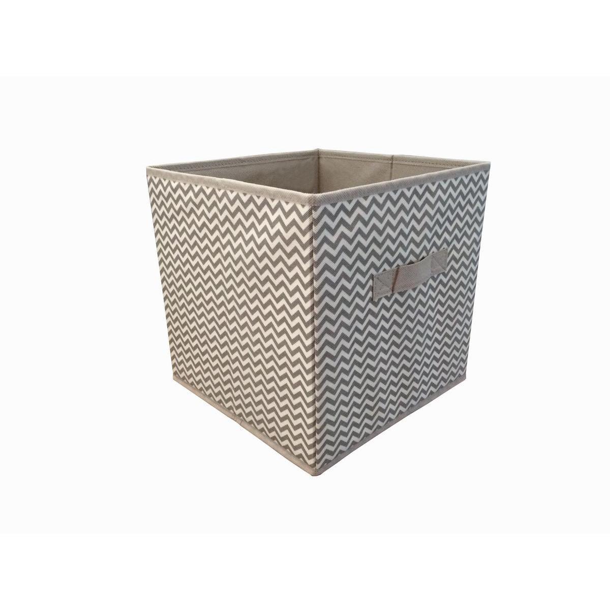 Cube de rangement - Polyester - 28 x 28 x H 28 cm - Différents coloris