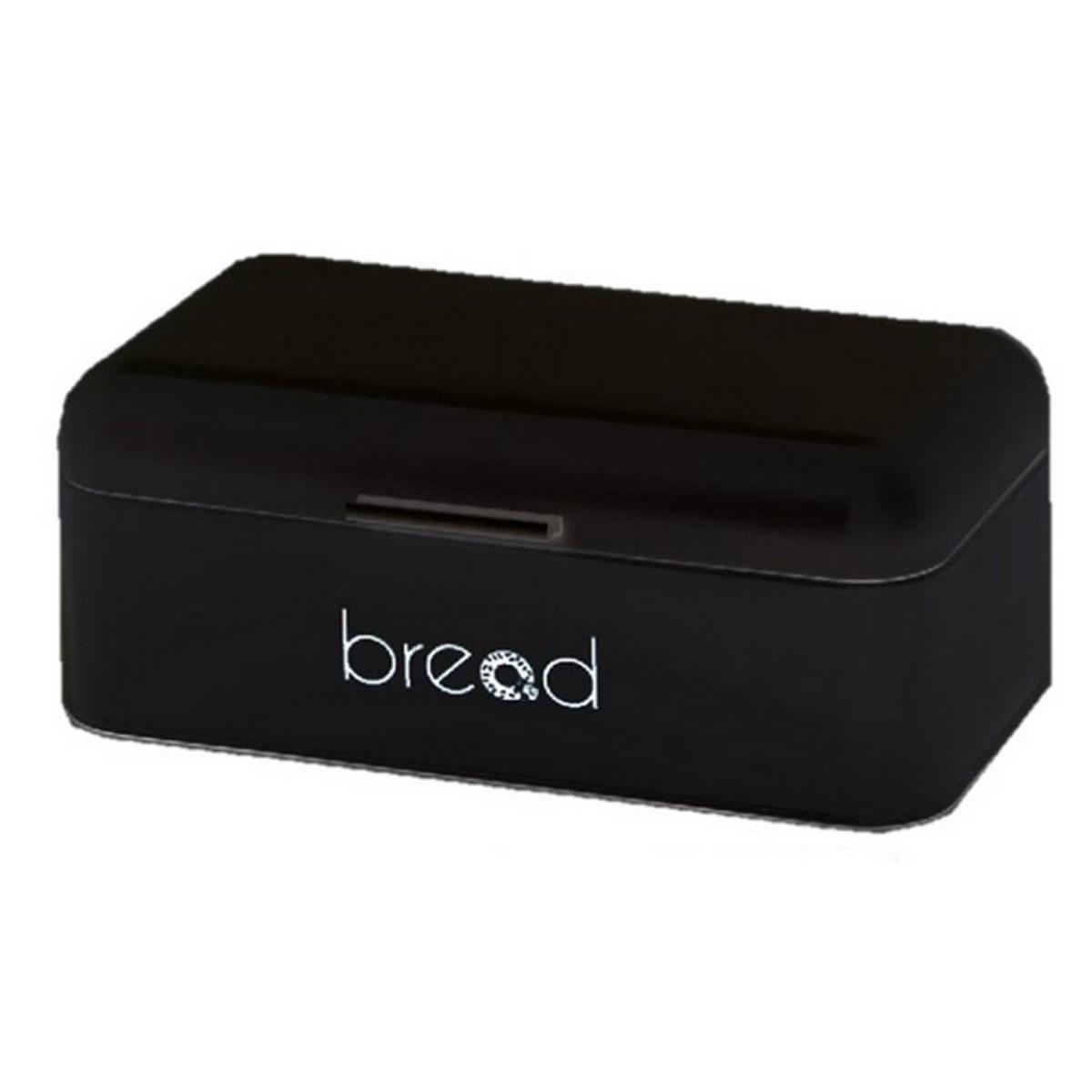 Boîte à  pain - Inox - 36 x 21 x H 17 cm - Noir