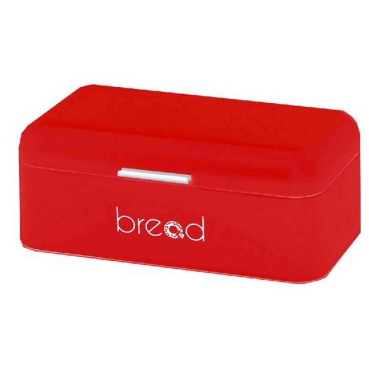 Boîte à  pain - Inox - 36 x 21 x H 17 cm - Rouge