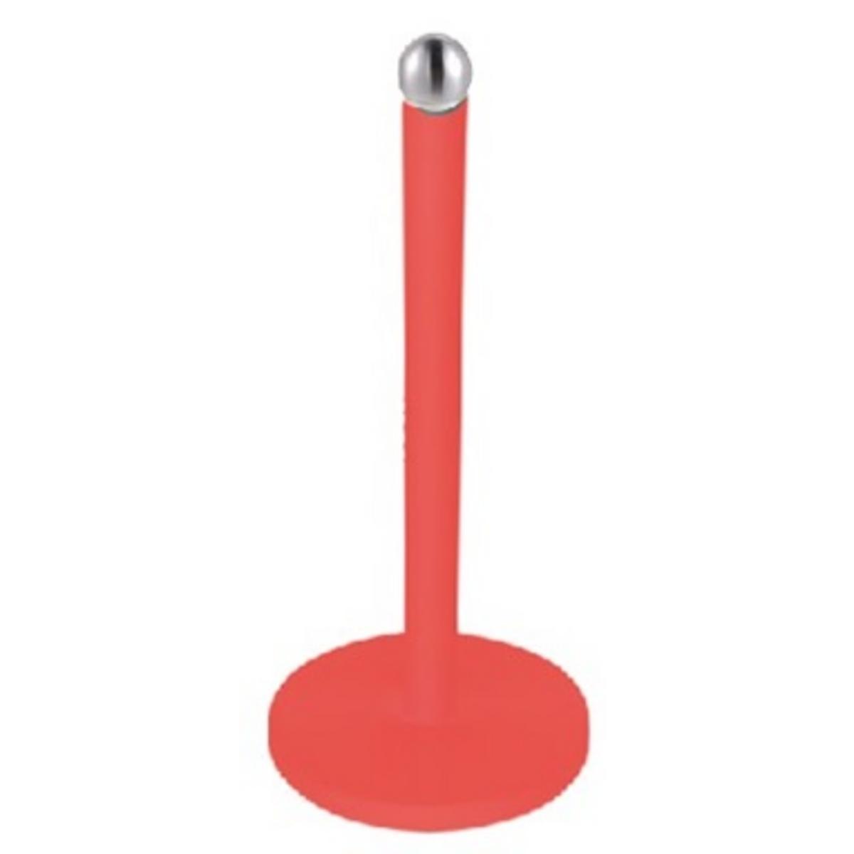 Support essuie tout - Fer revêtu - Ø 15 x H 34 cm - Rouge