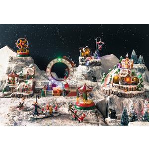 Figurine Jeux d'extérieurs pour village de Noël - Différents modèles - Multicolore