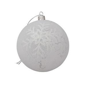 Boule de Noël - ø 8 cm - Plastique - Blanc