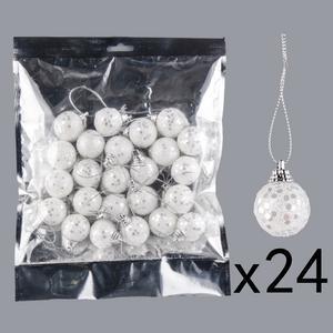 SACHET 24 BOULES BLC PAILT ARG