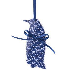 SUSP. PINGOUIN ACRY BLEU DECO