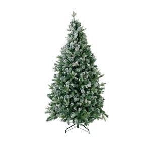 Sapin de Noël blizzard - Plastique et métal - Ø 105 x H 180 cm - Vert et blanc