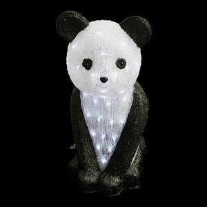 Panda à led - Acrylique - 33 x 34 x H 60 cm - Blanc et noir