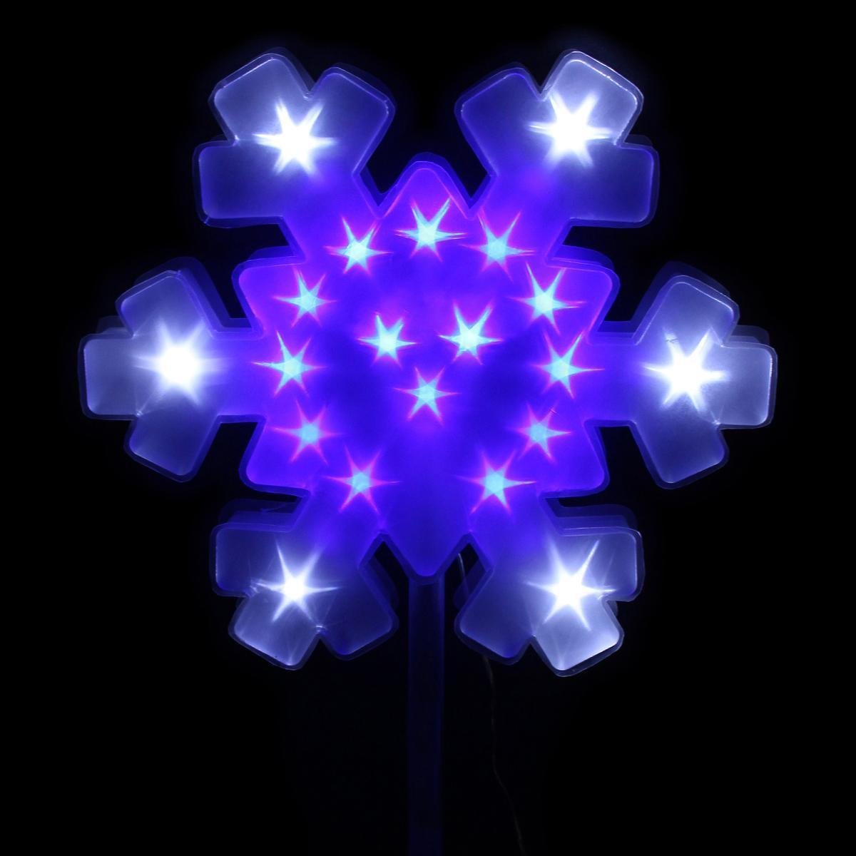 PIQUE FLOCON 20LED BLEU/BLC