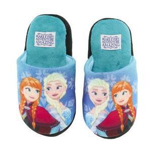 Chaussons Reine des Neiges - PVC et polyester - Différentes tailles- Bleu