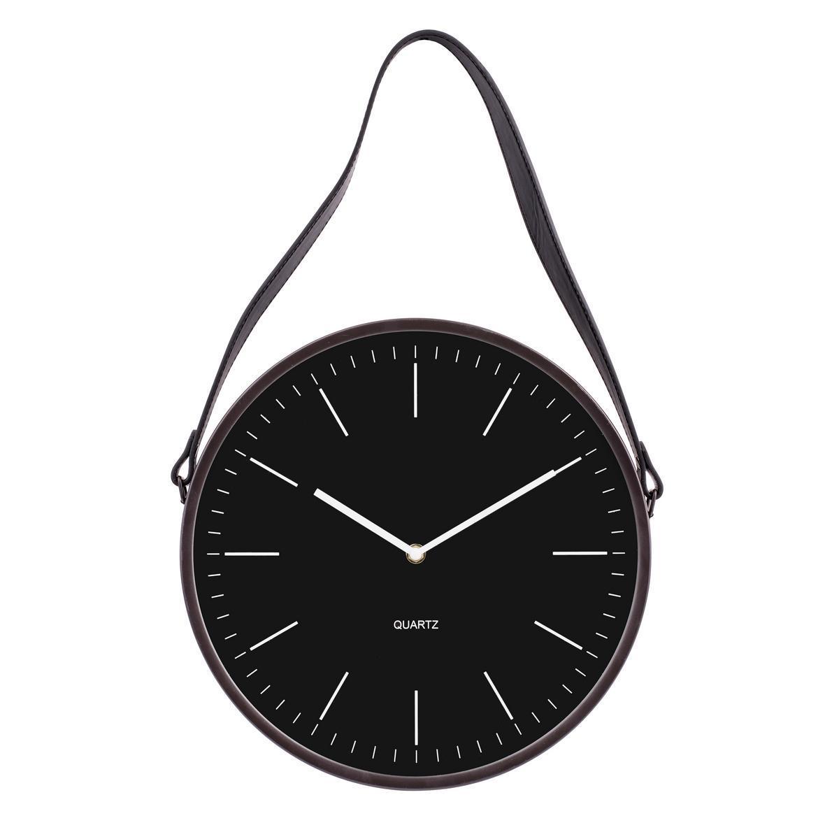 Horloge à suspendre - Métal - Ø 36 x H 33 cm - Noir