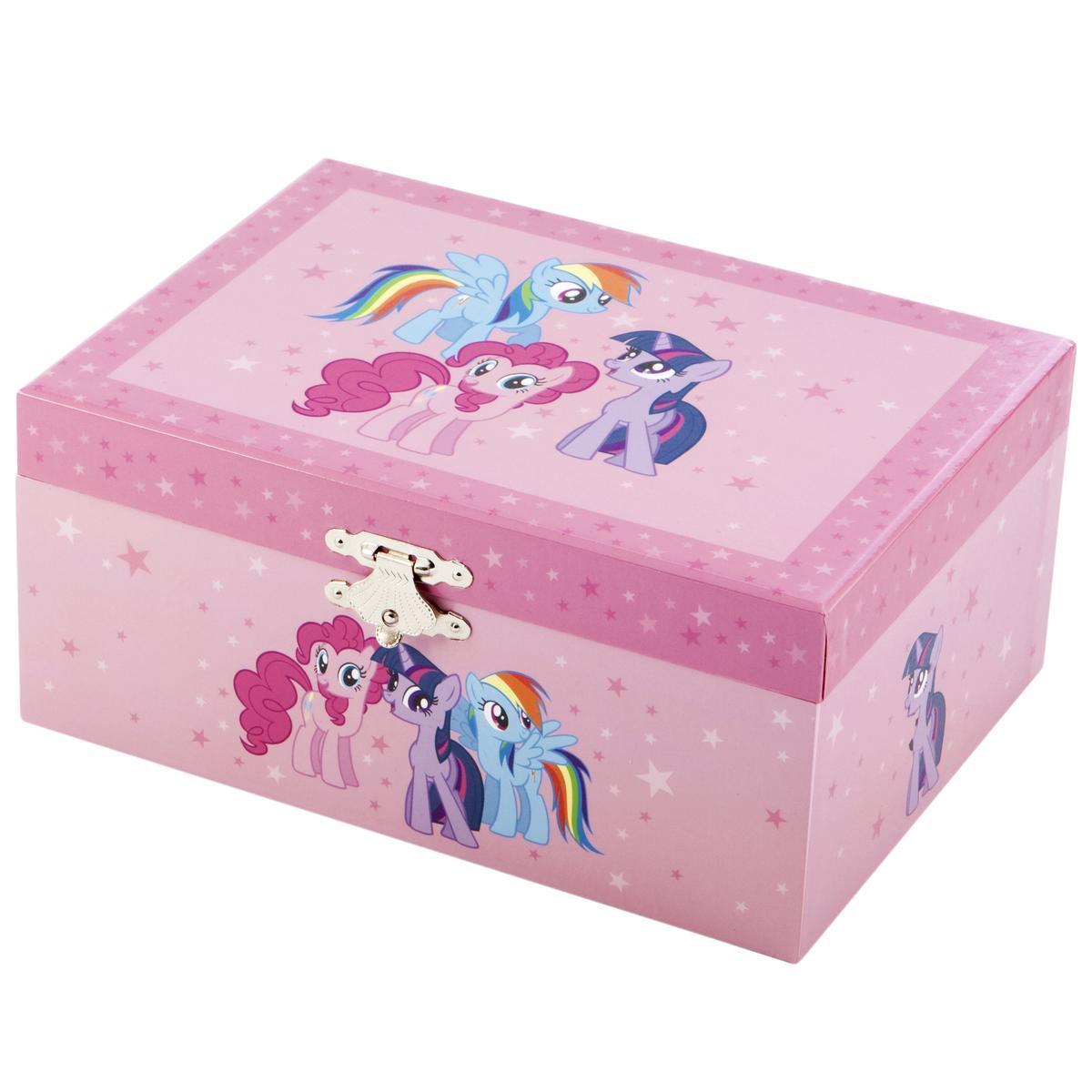 Coffret à bijoux musical My Little Poney - Mdf - 13 x 18 x H 8 cm - Rose