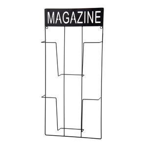 Porte-magazines Déco Industrielle - Fer - 30 x H 65 cm - Noir