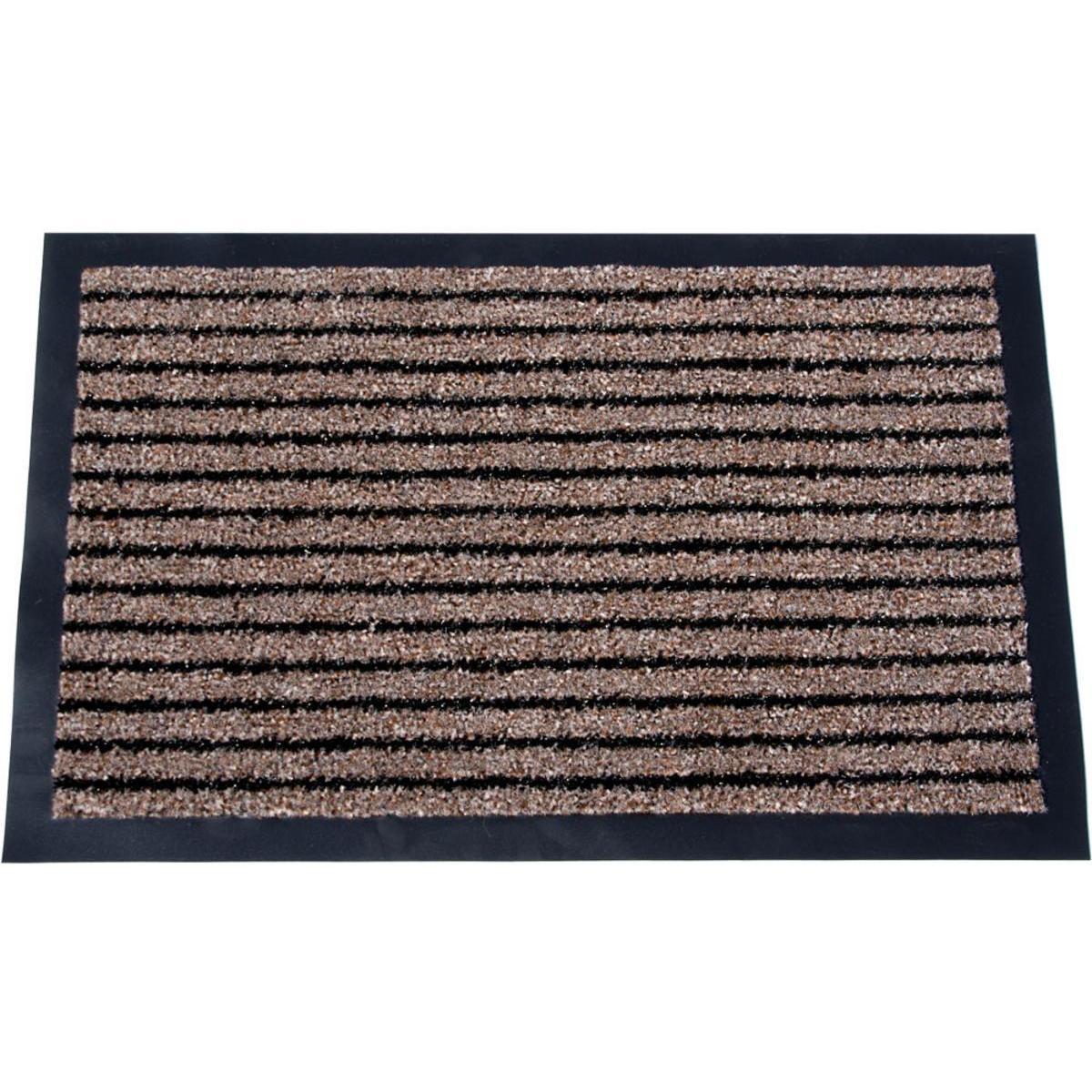 Tapis grattant - Polypropylène et pvc - 80 x 60 cm - Gris ou marron