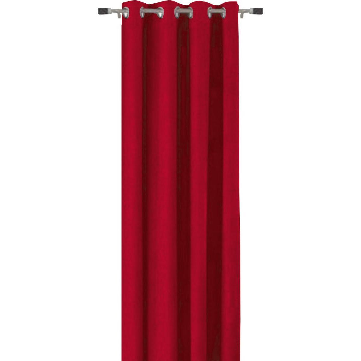 Rideau occultant - 100 % polyester - 135 x 240 cm - Rouge