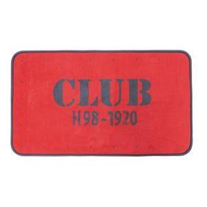 Tapis Club - 100 % polyester - 45 x 75 cm - Rouge et noir