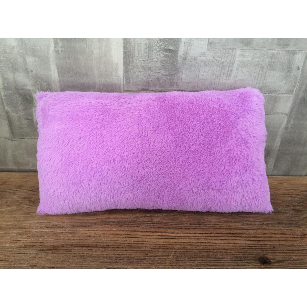 Coussin Shaggy - 100 % polyester - 50 x 30 cm - Parme