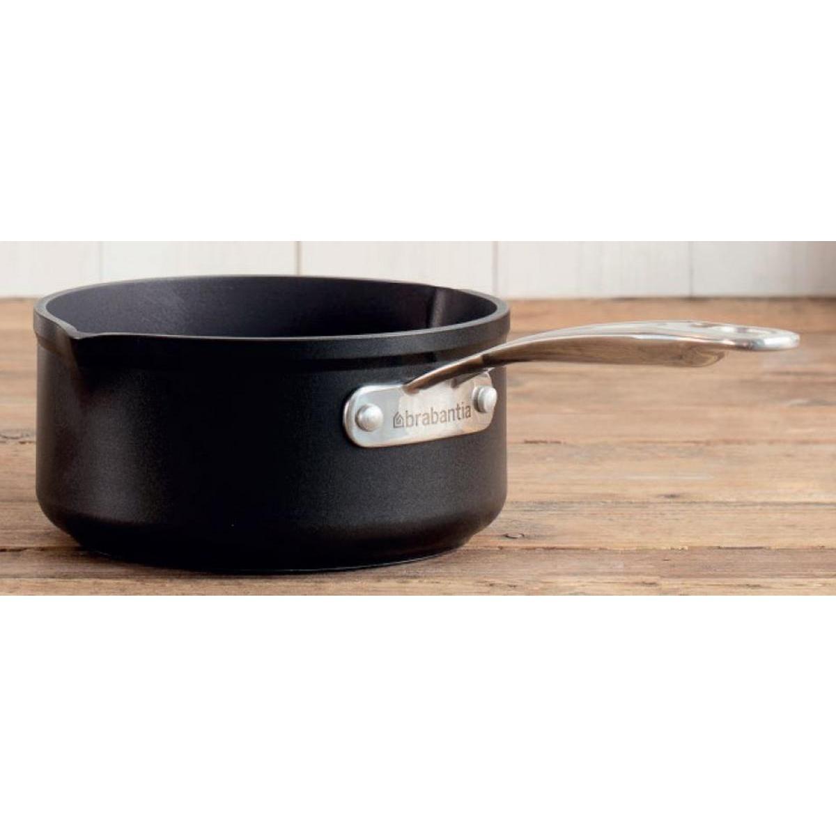 Casserole - Aluminium forgé et acier inoxydable - Ø 16 cm - Noir