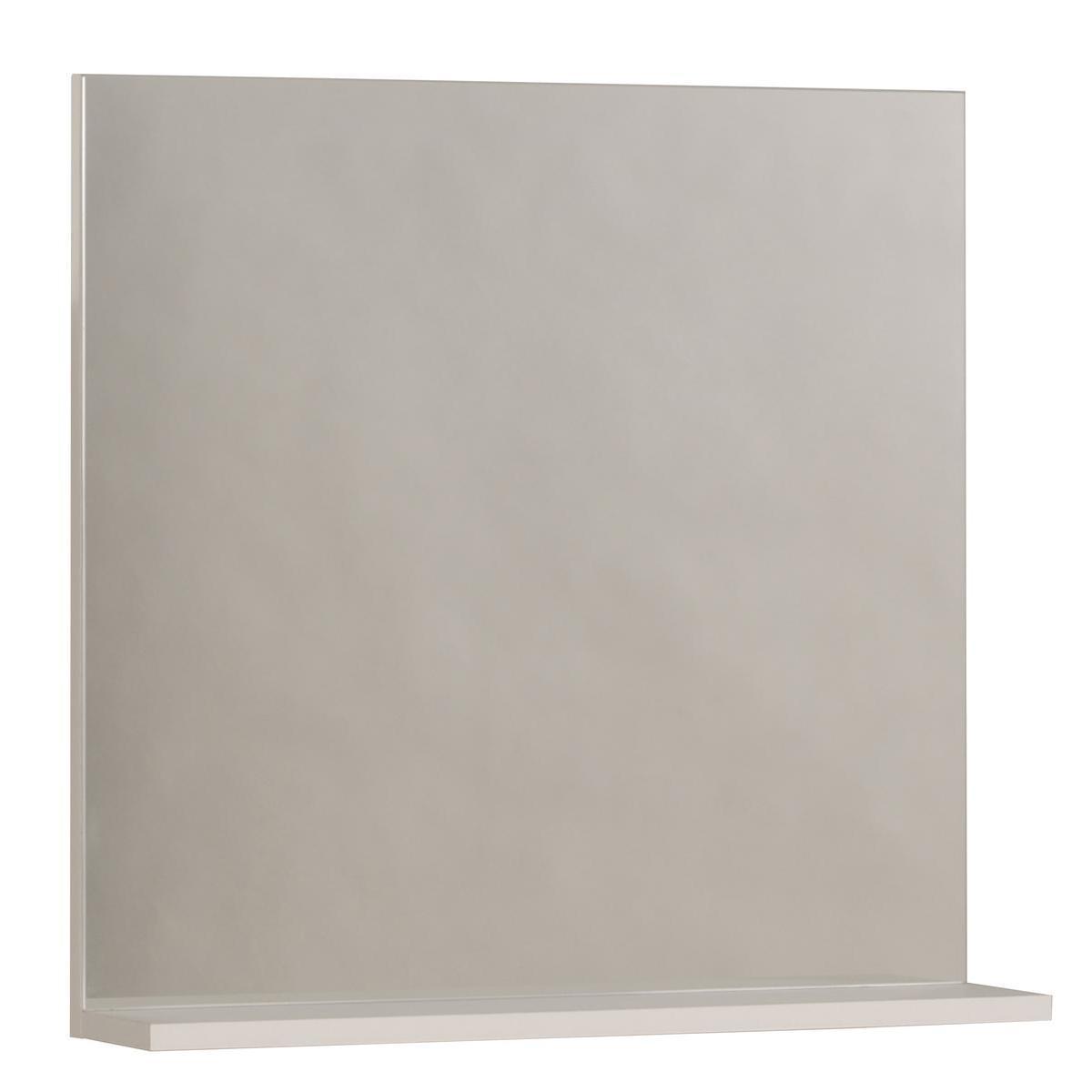 Miroir avec tablette - Panneaux de particules - 60 x 11 x H 57,6 cm - Blanc