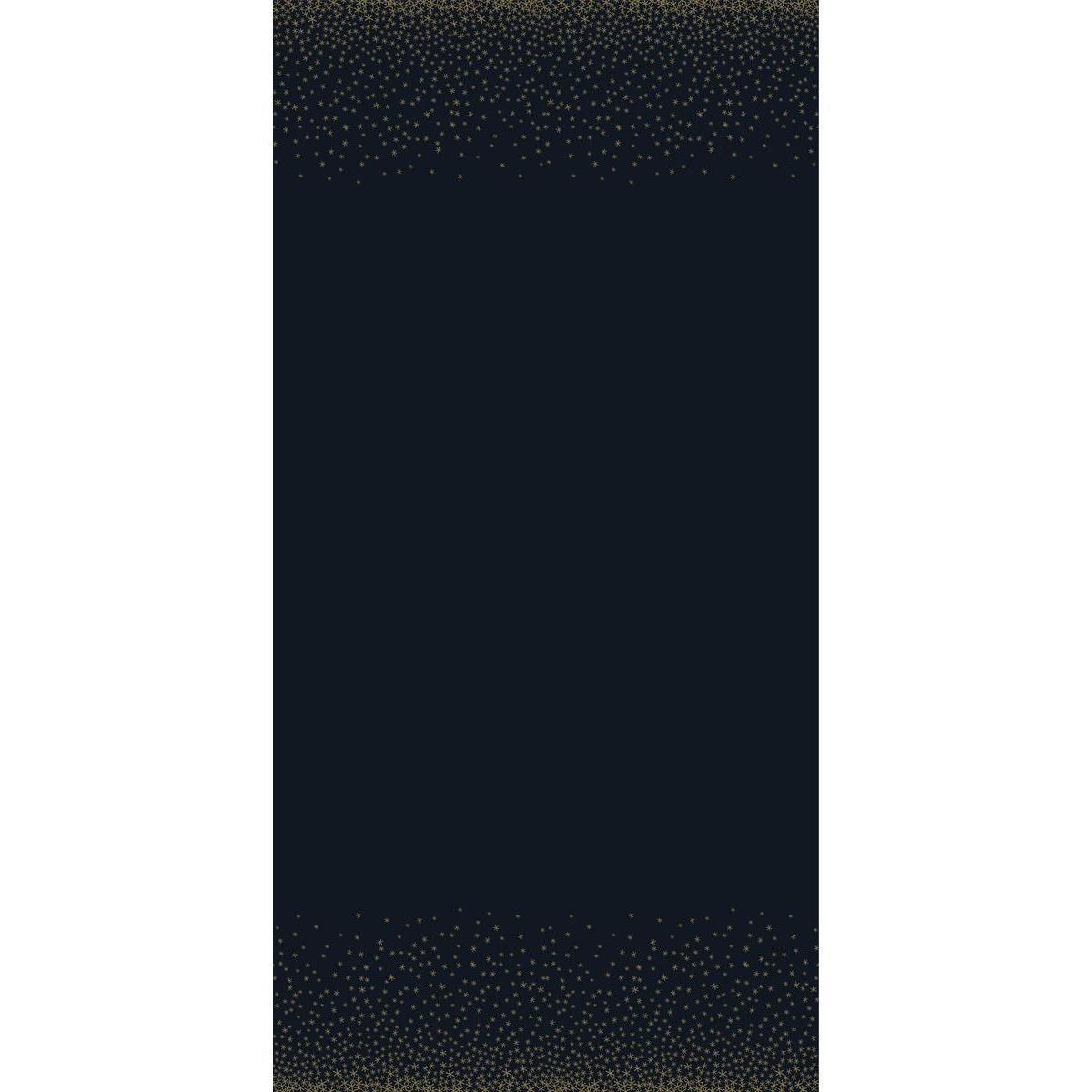 Rouleau nappe pailletée - Papier damassé - 6 x 1,18 m - Noir et doré