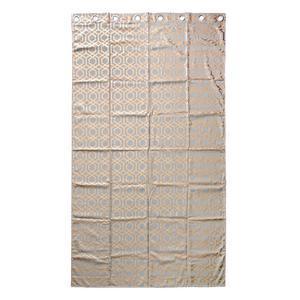 Rideau à oeillets - 100 % polyester - 140 x 240 cm - Blanc et cuivré