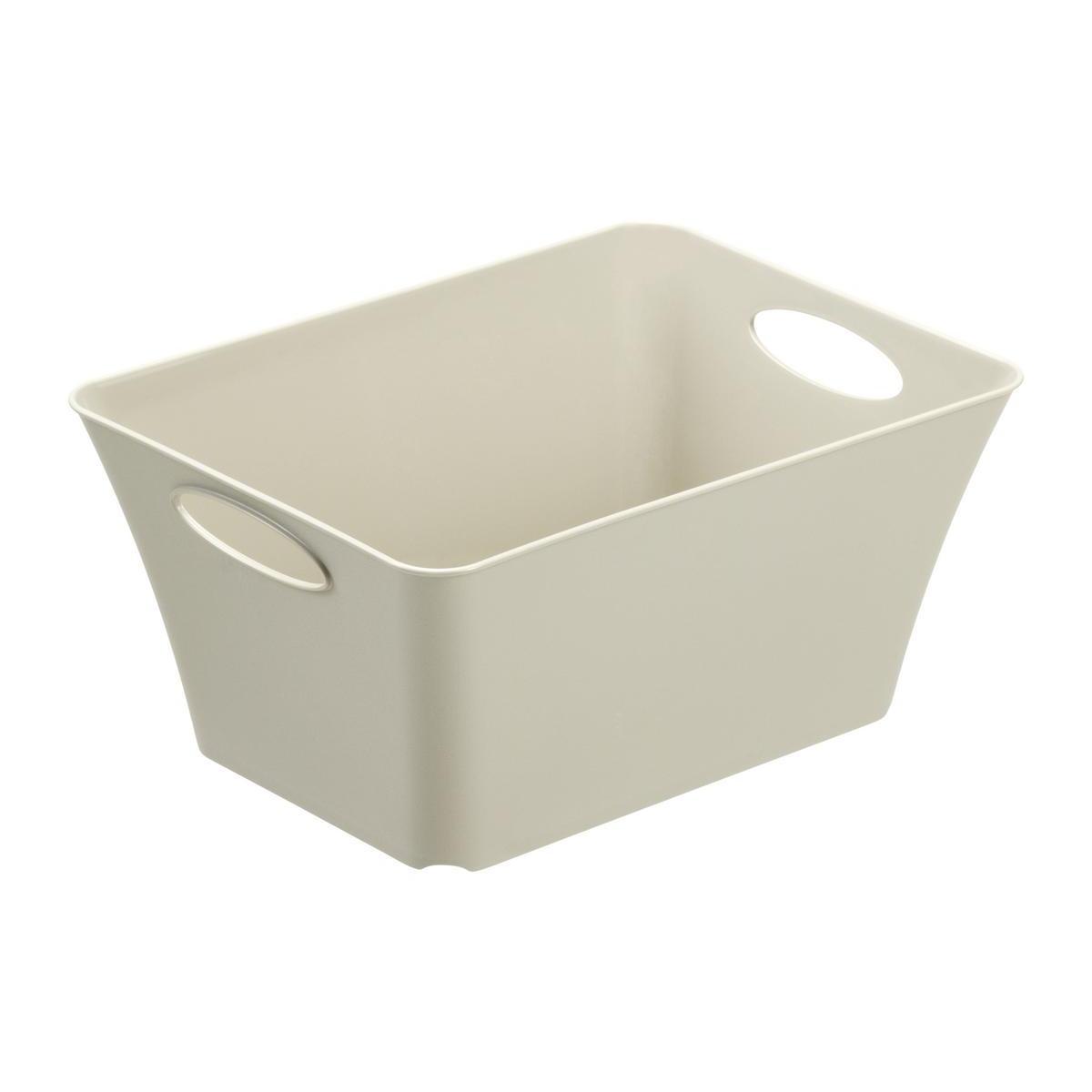 Panier - Plastique - 29,5 x 21,6 x H 13,5 cm - Taupe