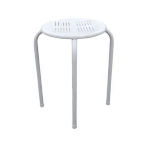 Tabouret rond - 30 x L 30 x H 45 cm - Blanc - K.KOON