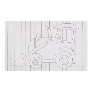 Kit pour enfant toile à peindre - Toile et gouache - 15 x 25 cm - Blanc