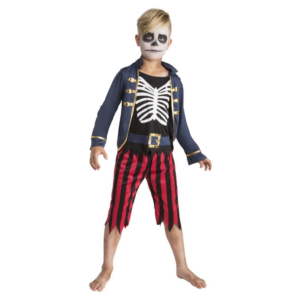 Déguisement de pirate squelette - 4 à 12 ans - Multicolore