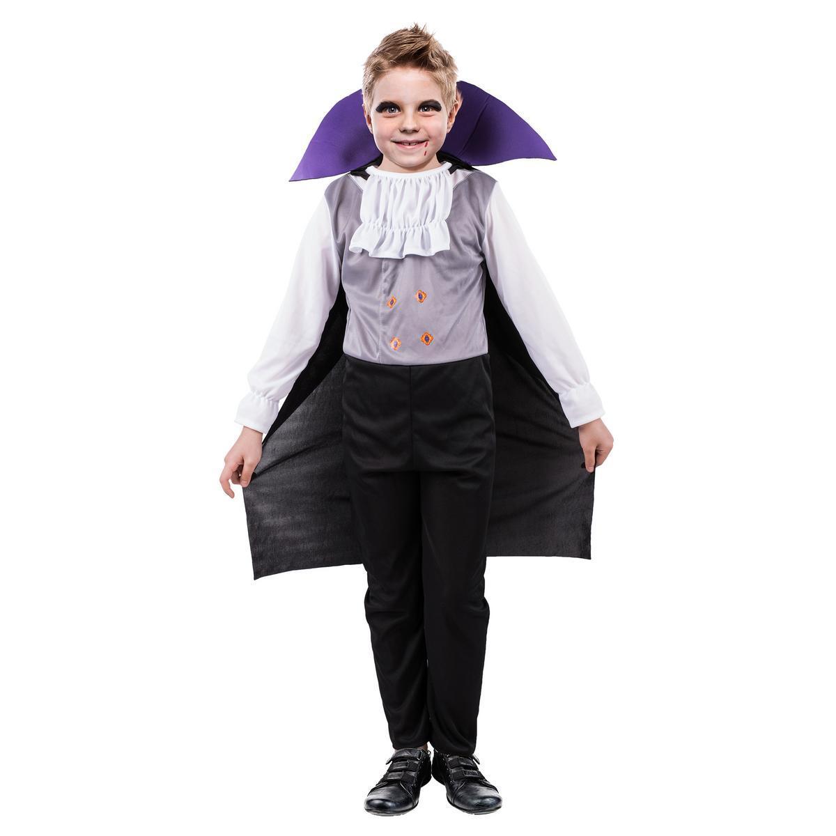 Déguisement de vampire - 100 % Polyester - 4 à 10 ans - Noir et violet