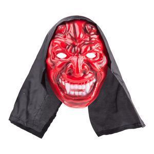 Masque d'Halloween avec cagoule - PVC et Polyester - 19 x H 25 cm - Différents coloris