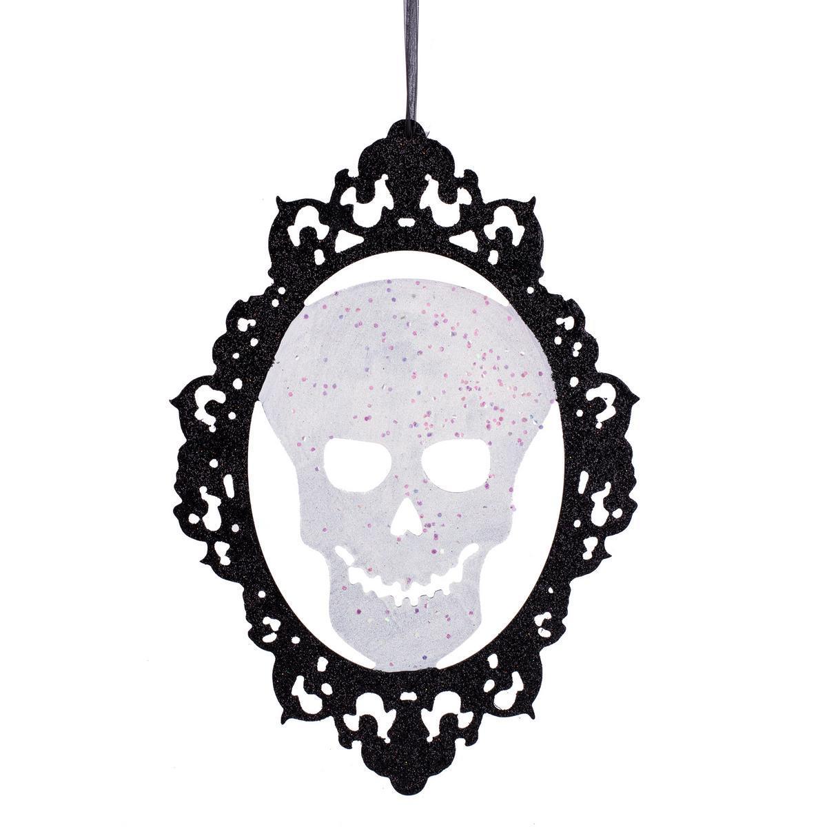 Décoration Halloween - MDF - - 0,3 x 28 x H 40 cm - Noir et blanc
