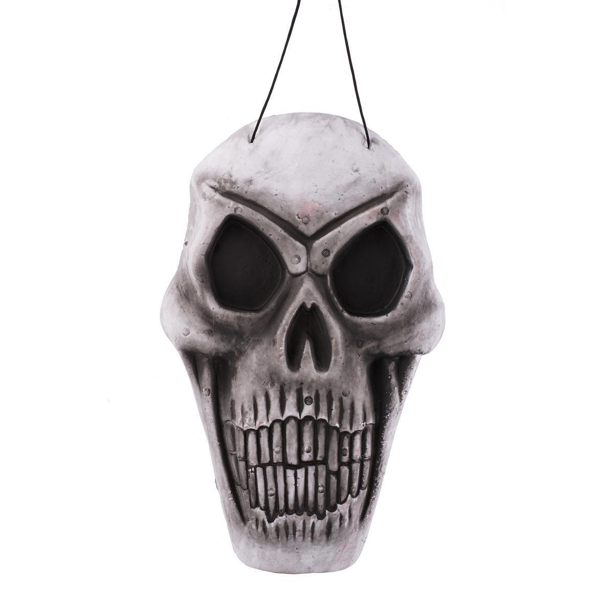 Décoration crâne Halloween - 2,8 x 23 x H 38 cm - Polystyrène - Différents modèles