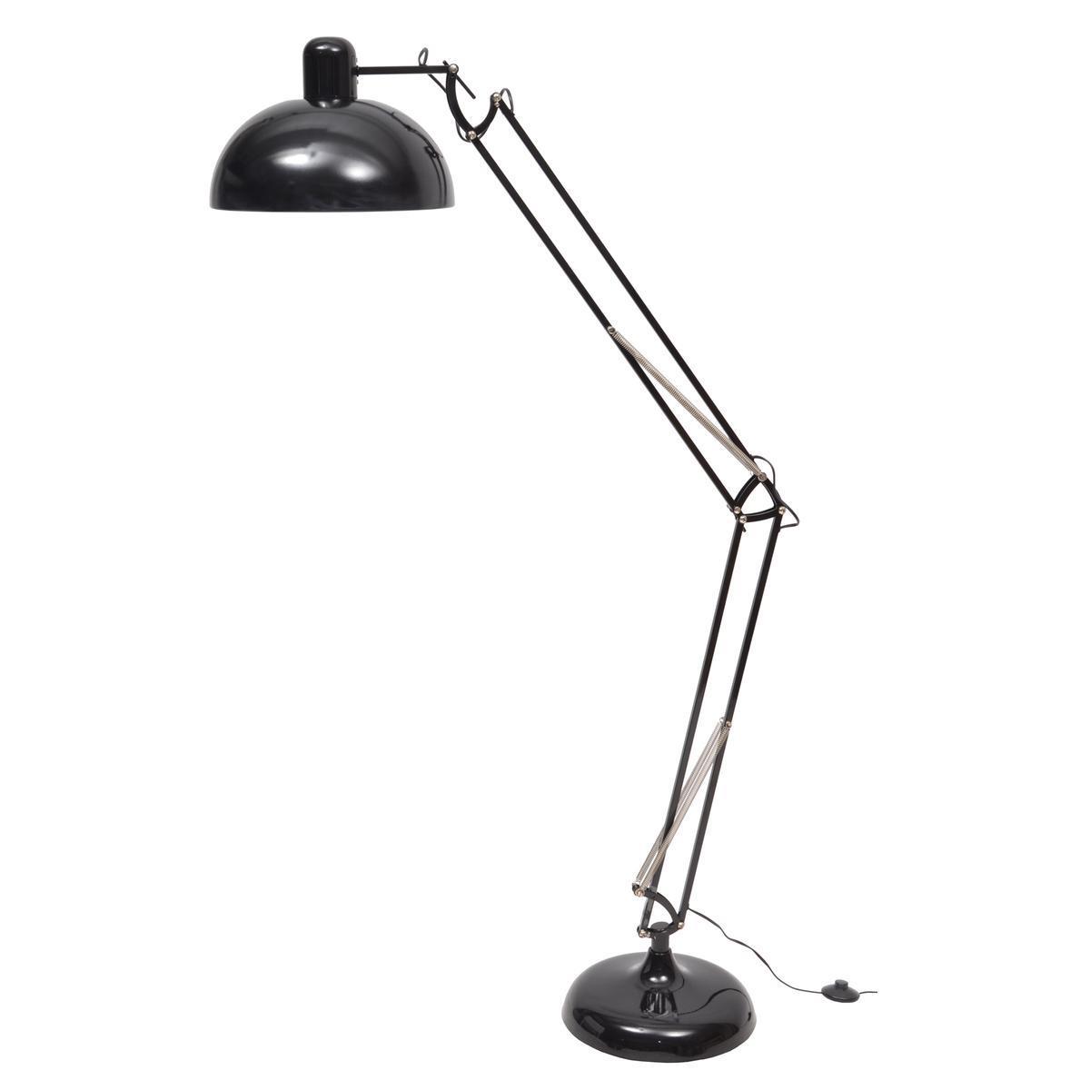 Lampe sur pied - Acier - Ø 38 x H 190 cm - Noir