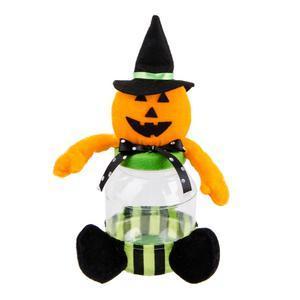 Boîte à bonbon Halloween - Polyester et plastique - Ø 9 x H 20 cm - Différents modèles