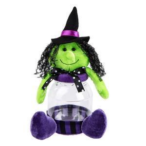 Boîte à bonbon Halloween - Polyester et plastique - Ø 9 x H 20 cm - Différents modèles