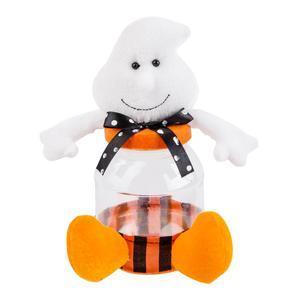 Boîte à bonbon Halloween - Polyester et plastique - Ø 9 x H 20 cm - Différents modèles