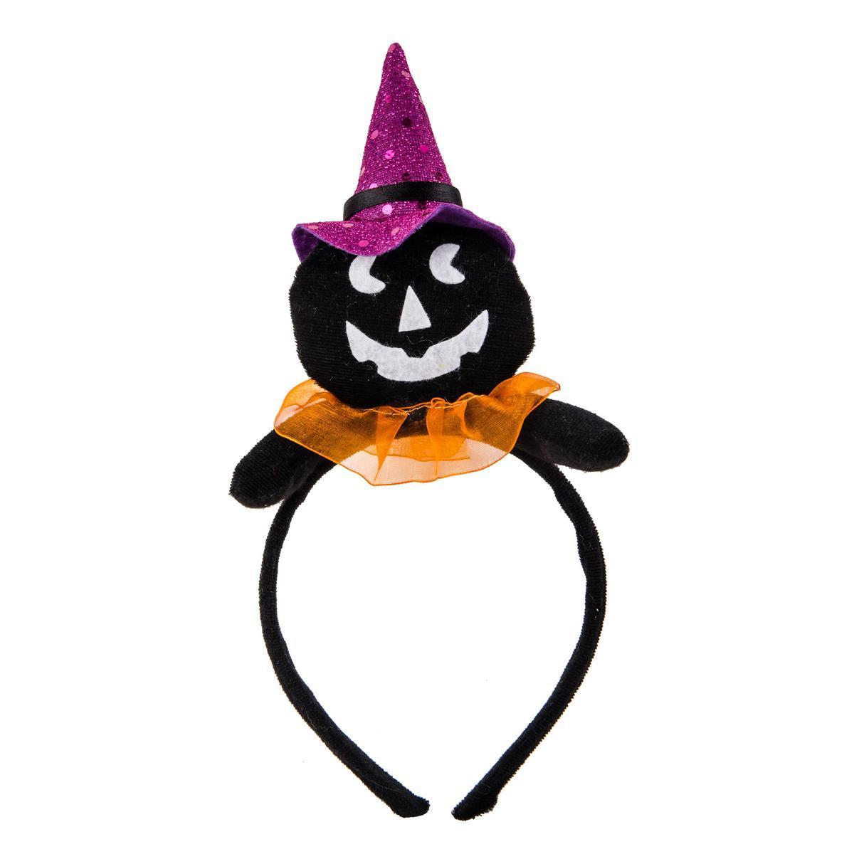 Serre-tête d'Halloween - Polyester et plastique - 15 x H 27 cm - Différents modèles