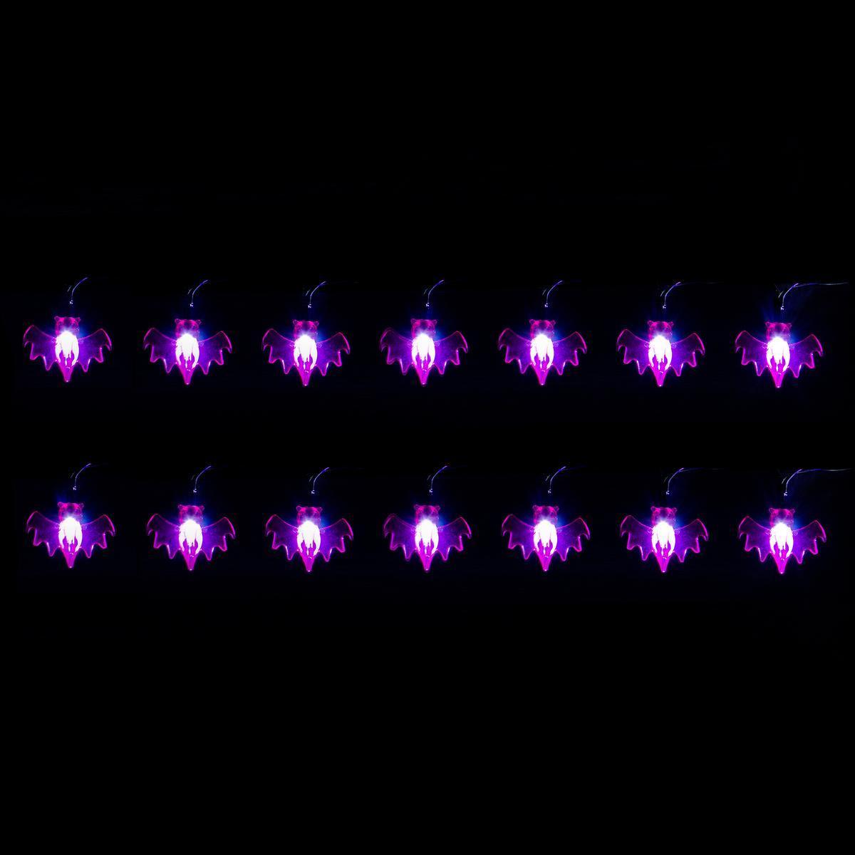 Guirlande lumineuse Halloween - Plastique - 140 cm - Violet