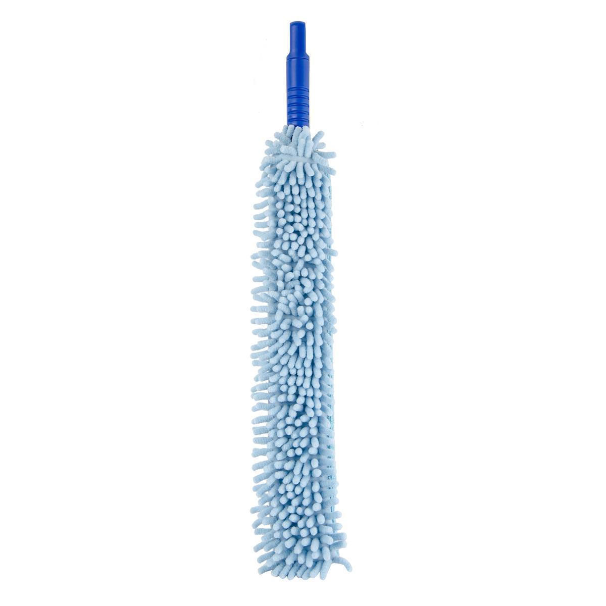 Plumeau flexible - Plastique et microfibre - 60 x H 7 cm - Bleu