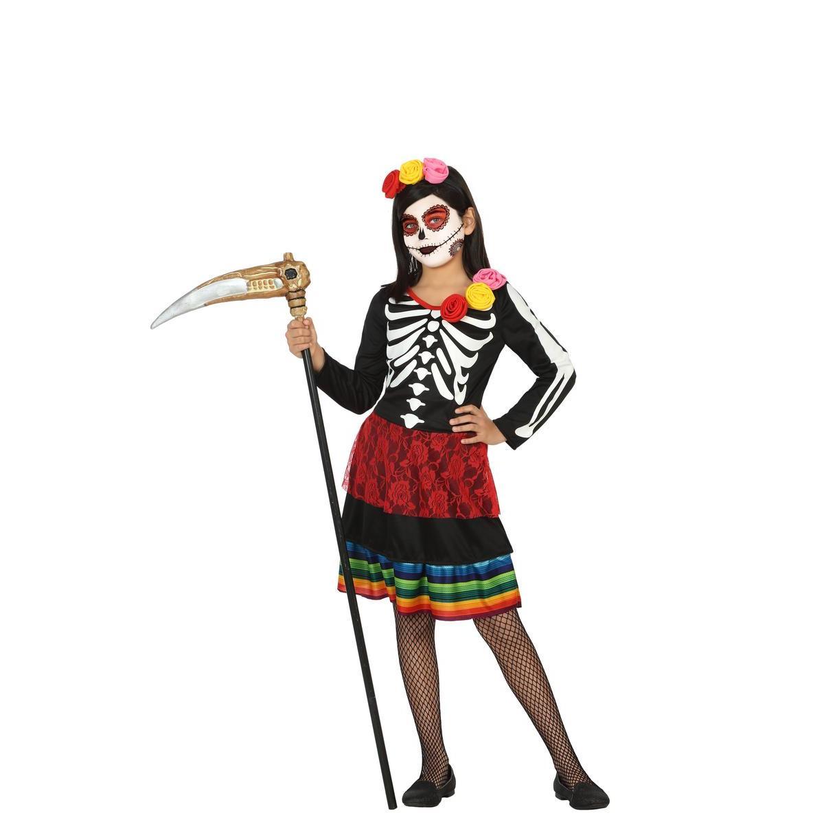 Déguisement Day of the Dead - 100 % Polyester - 3 à 12 ans - Multicolore